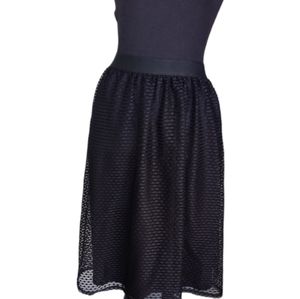 Xhilaration Black Lace Backstage Beauty Collection Full Elastic Waist Skirt